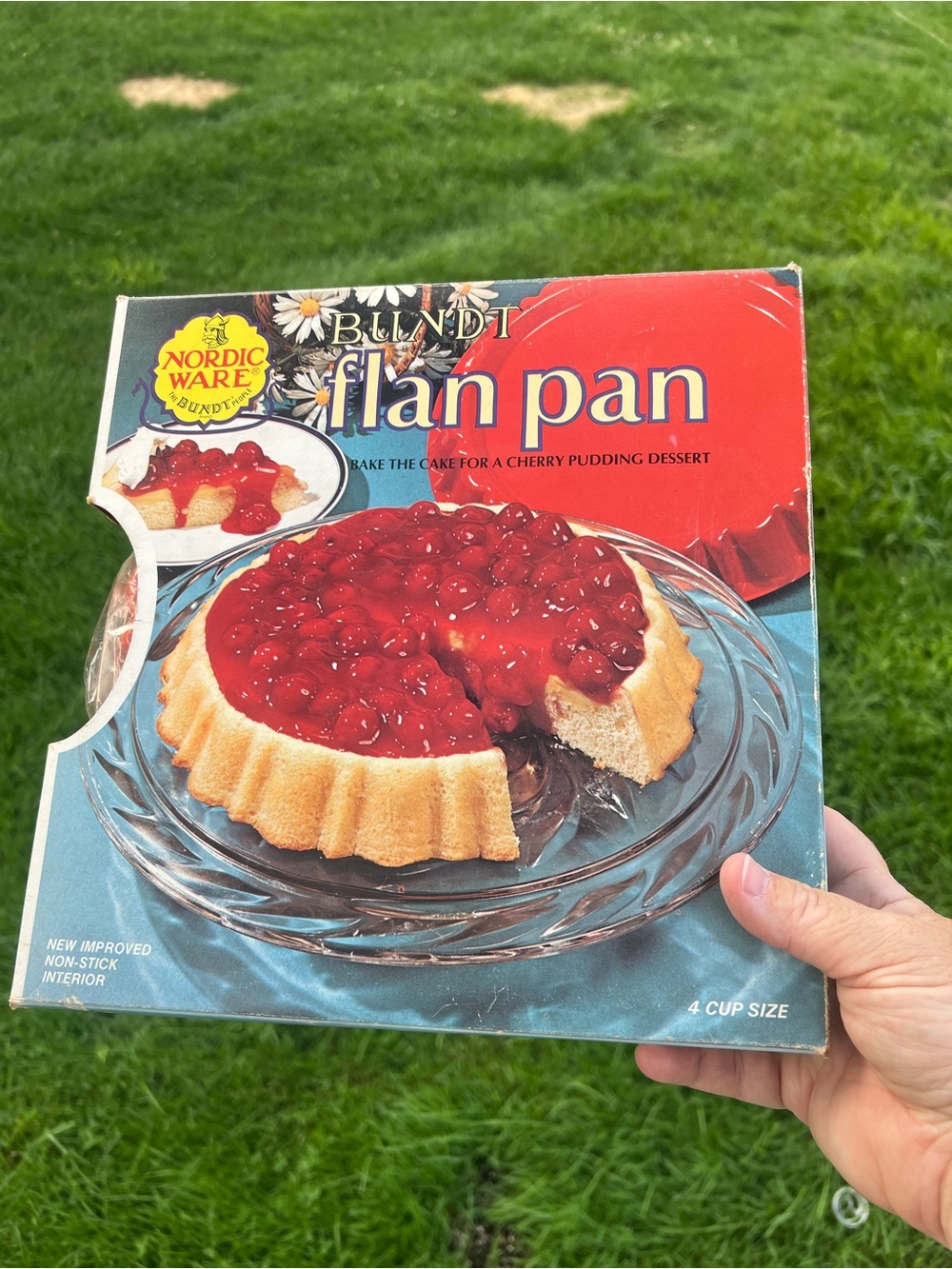 Nordic Ware Red and Blue Flan Pan Packaging